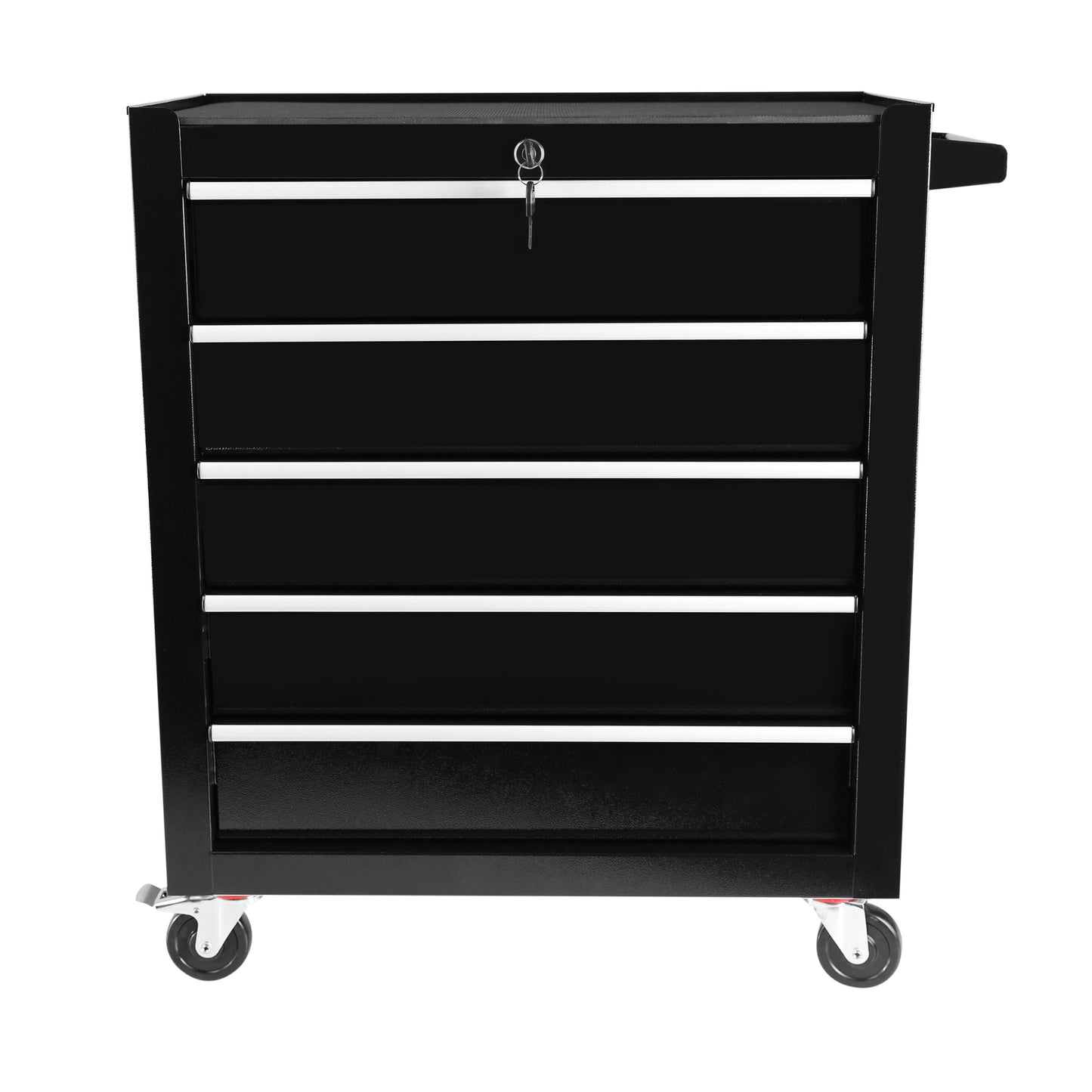 5 Drawers Rolling Tool Chest Cabinet with Wheels, Tool Storage Cabinet and Tool Box Organizer for Garage Warehouse Workshop, Black